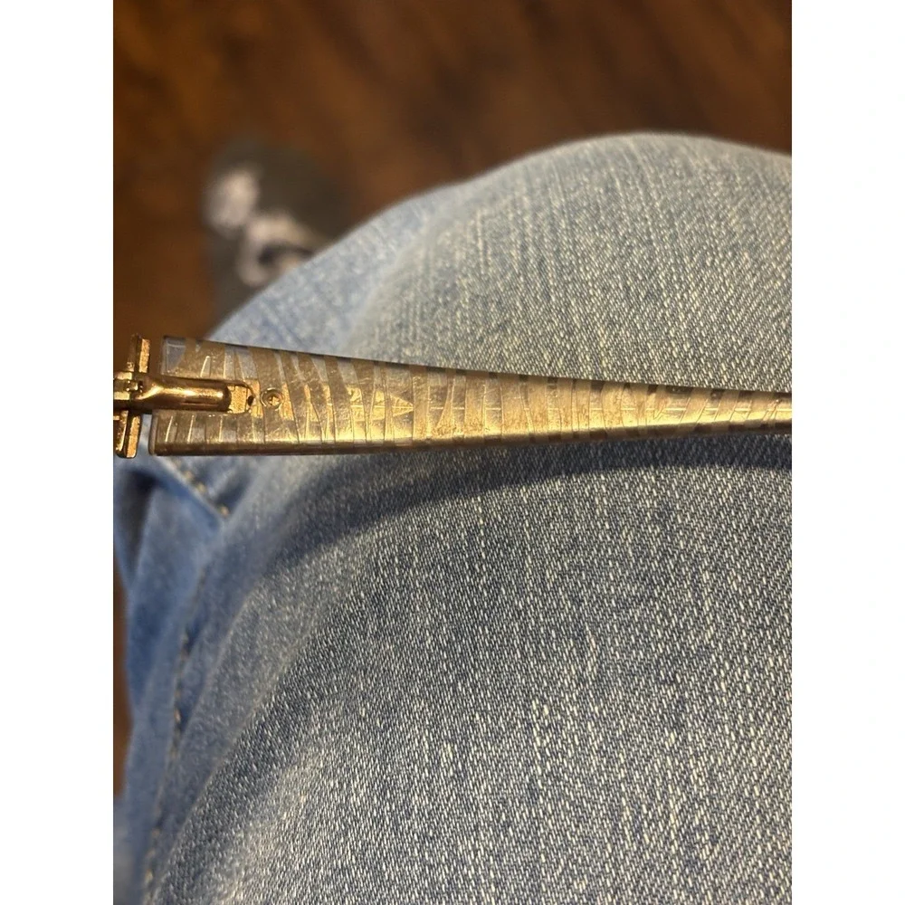 MICHAEL KORS Zebra Stripe Side With Metal Front Frame Women's Eyeglasses MK499